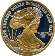 -200 Imperial Palace Walking Liberty 1995 obv.